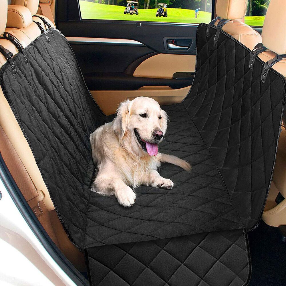 Extra-Large Dog Car Seat Cover with Safety Harness – Heavy-Duty, Non-Slip, Waterproof Protector with Side Shields – Adjustable Straps – Fits SUVs, Sedans & Minivans – Easy-Clean & Scratch-Resistant Travel Cover