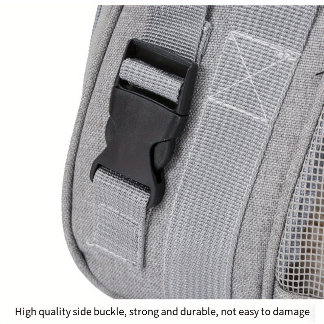 Portable Pet Bag, Four-sided Breathable Cat Bag With A Fur Mat, Can Be Used On The Suitcase, Single Shoulder Pet Bag, Collapsible Breathable Transparent Cat And Dog Bag