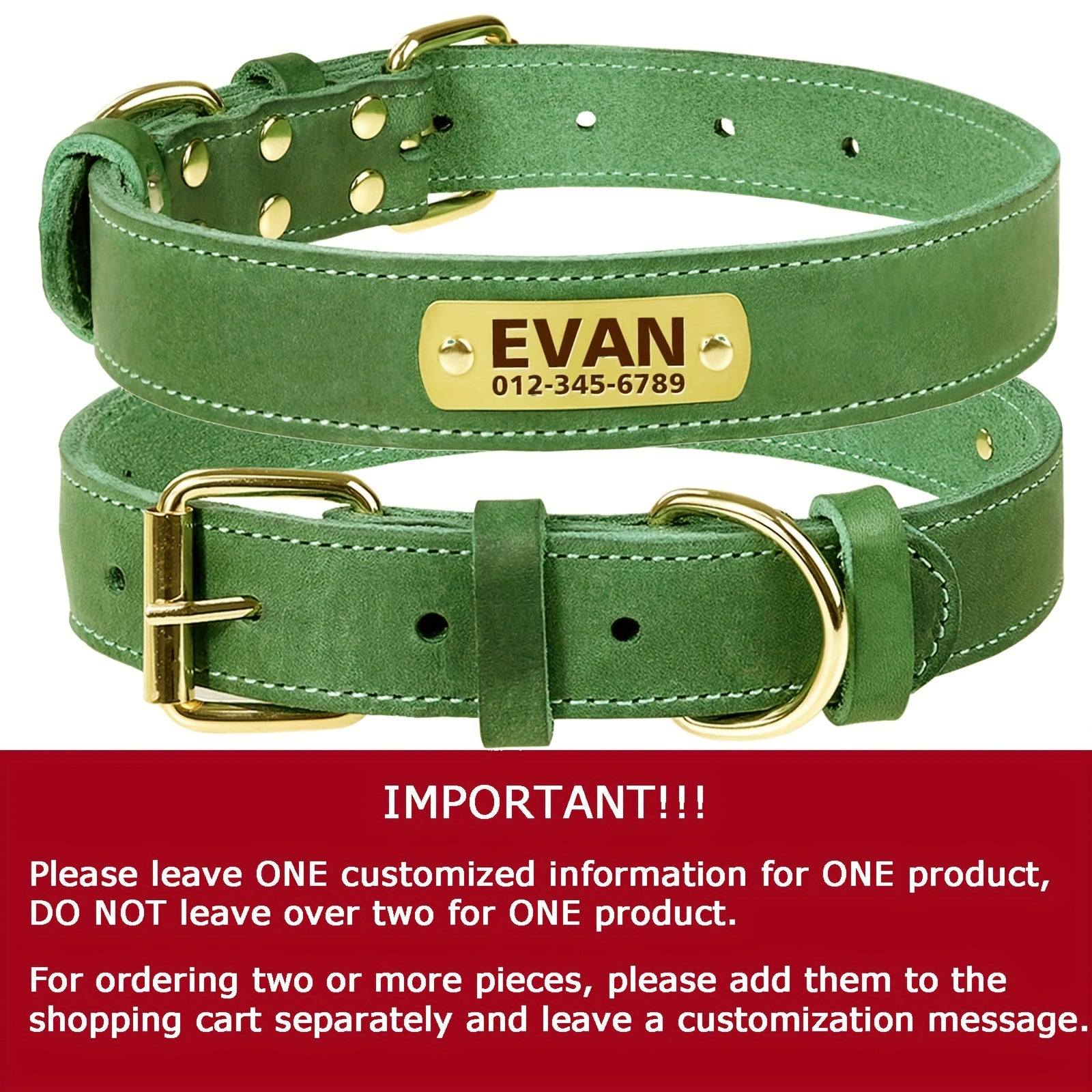 Premium Leather Dog Lead & Collar Set – Durable, Comfortable and Stylish for Daily Walks