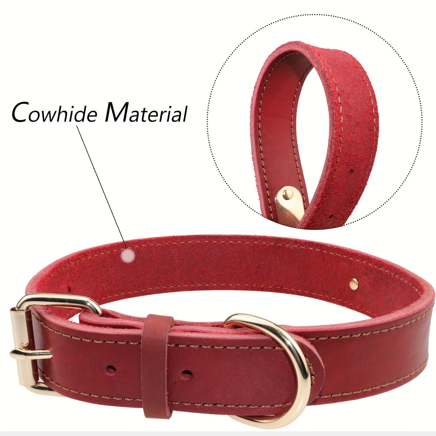 Premium Leather Dog Lead & Collar Set – Durable, Comfortable and Stylish for Daily Walks