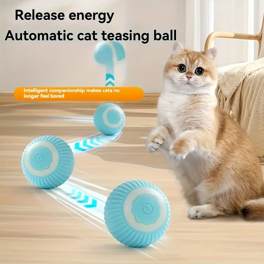 Smart Self-Moving Interactive Cat Ball – USB Rechargeable
