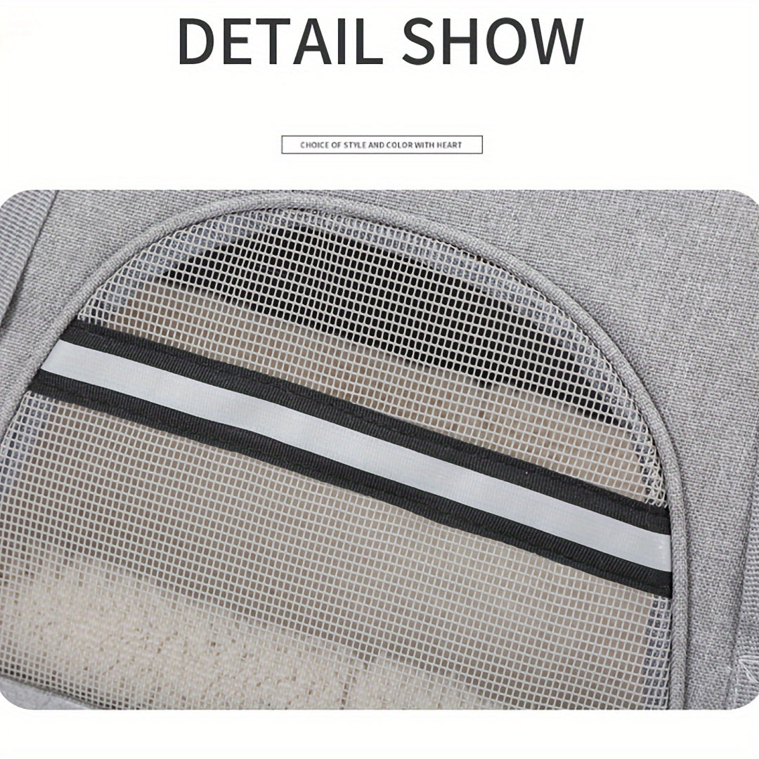 Portable Pet Bag, Four-sided Breathable Cat Bag With A Fur Mat, Can Be Used On The Suitcase, Single Shoulder Pet Bag, Collapsible Breathable Transparent Cat And Dog Bag