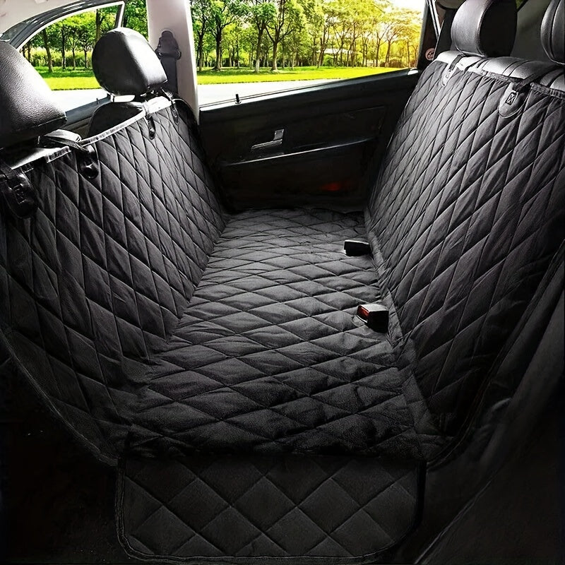 Extra-Large Dog Car Seat Cover with Safety Harness – Heavy-Duty, Non-Slip, Waterproof Protector with Side Shields – Adjustable Straps – Fits SUVs, Sedans & Minivans – Easy-Clean & Scratch-Resistant Travel Cover
