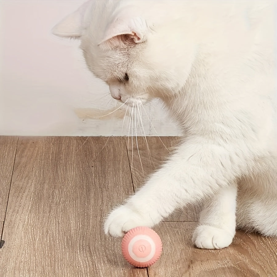 Smart Self-Moving Interactive Cat Ball – USB Rechargeable