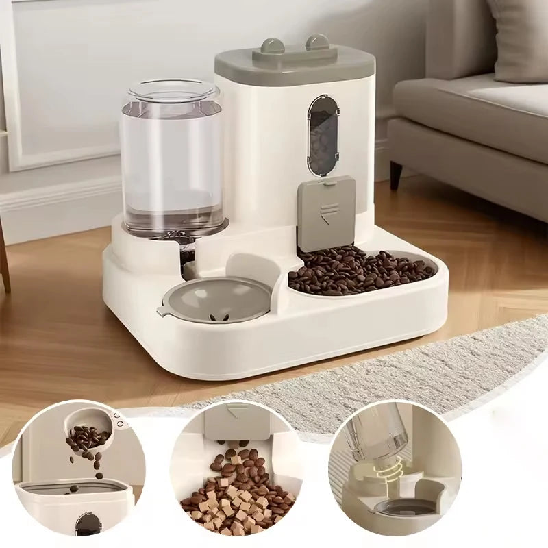 AquaFeed™ 2-in-1 Automatic Pet Feeder & Water Dispenser