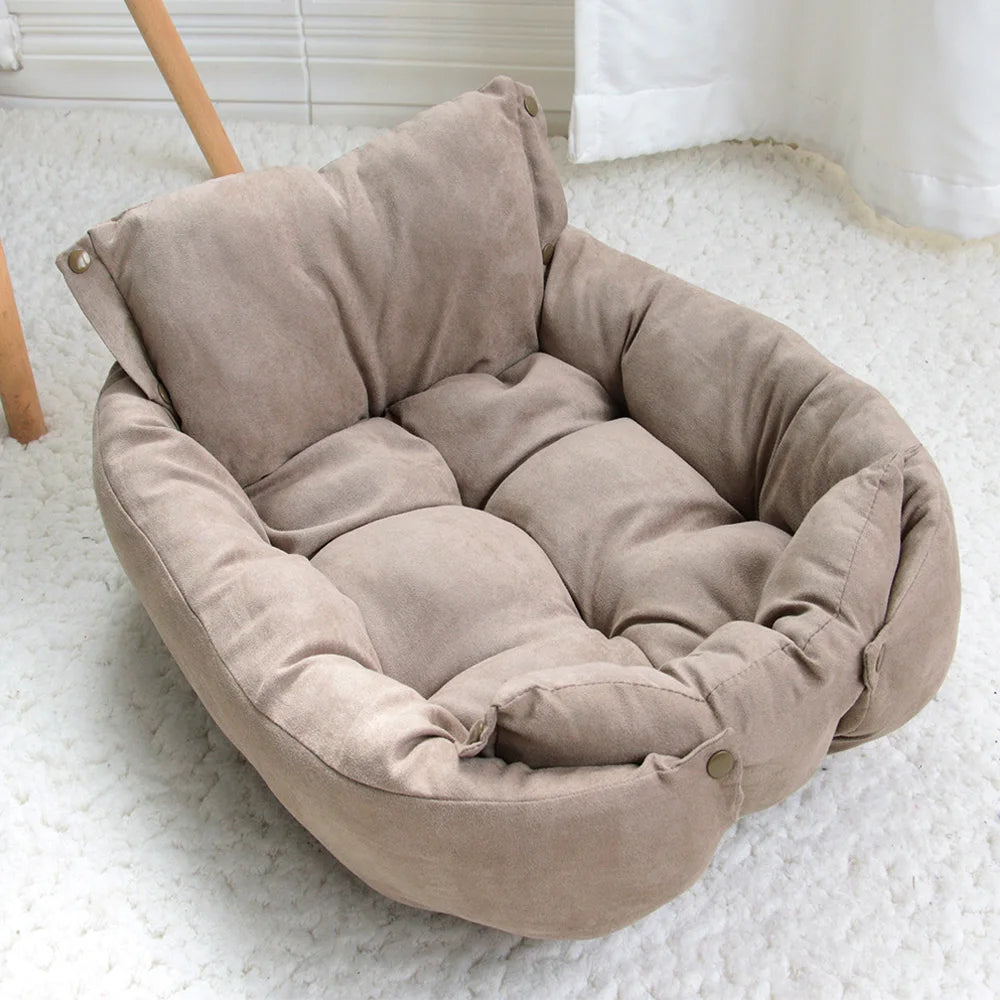 CloudNest 3-in-1 Luxury Dog & Cat Bed | Soft Washable Pet Sofa Mat | Bark & Whiskers