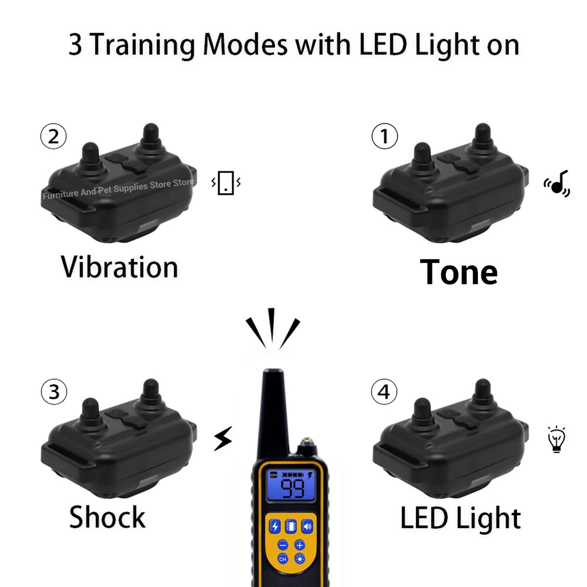 Dog Training Collar Waterproof | Remote Control Anti Bark Trainer