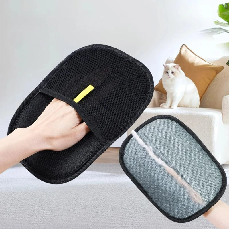 Pet Hair Remover Glove , Grooming Mitt for Cats and Dogs