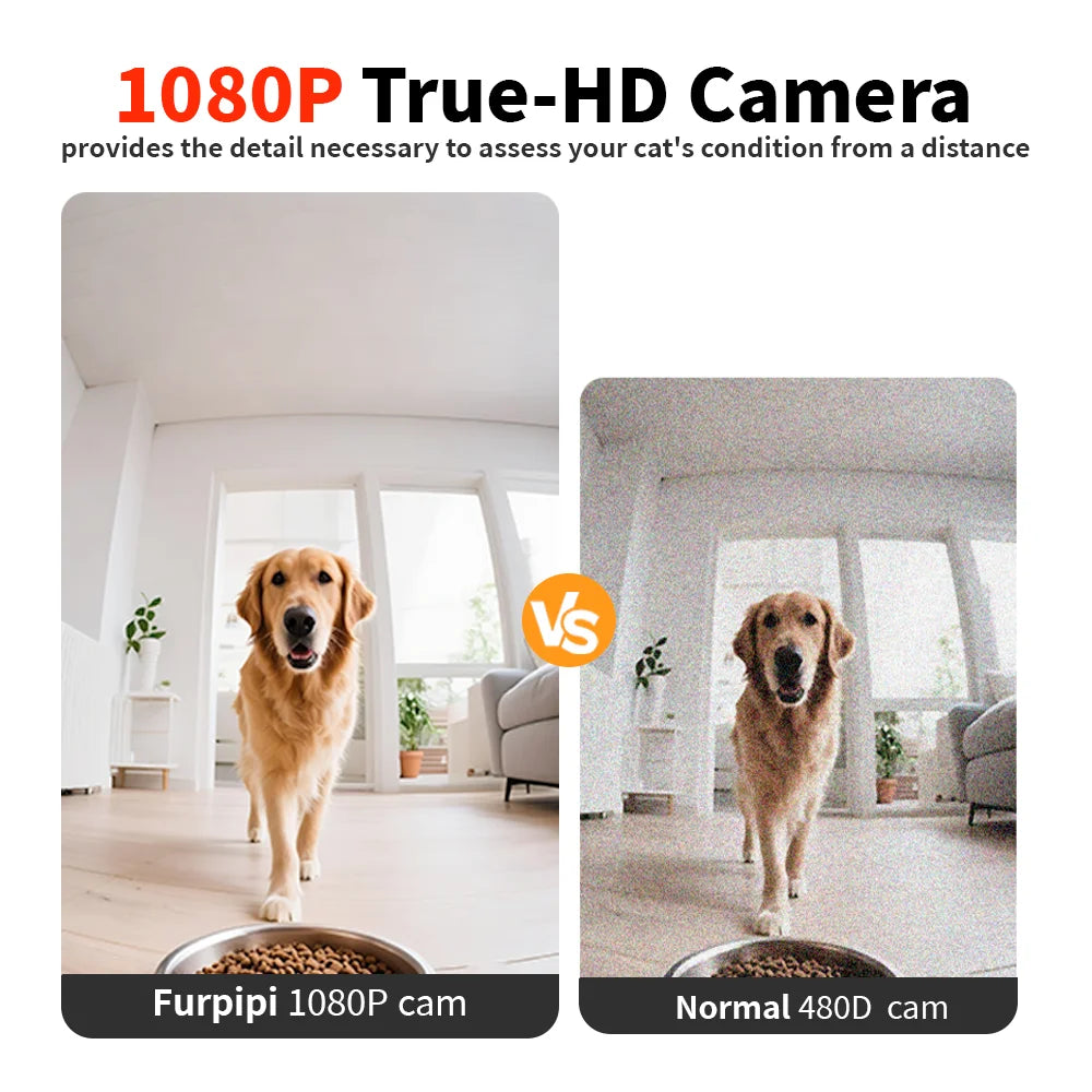 8L Smart Pet Feeder with Camera 1080P | WiFi Dog & Cat Feeder