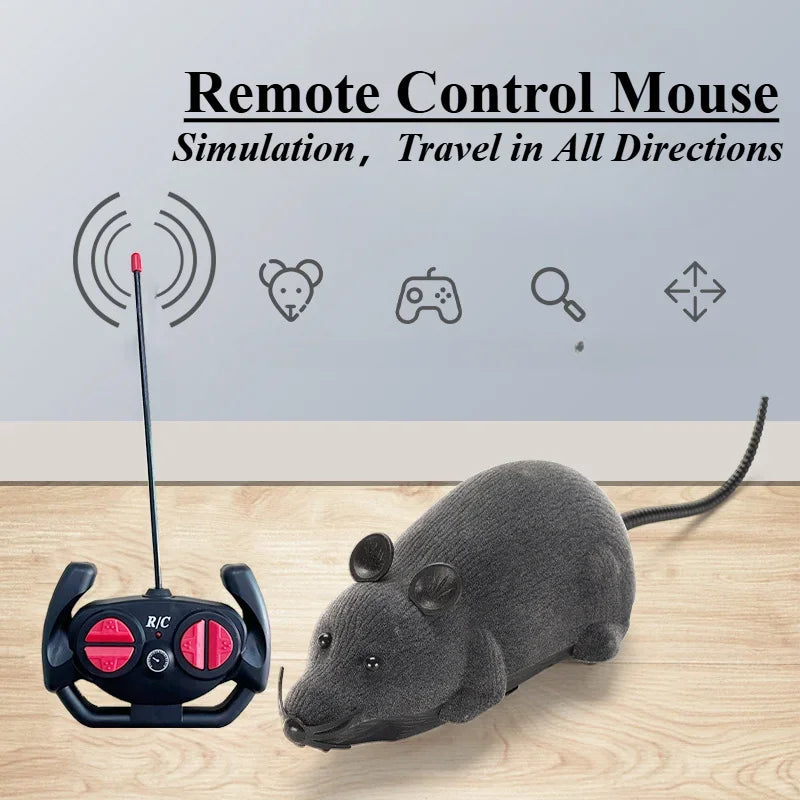 Remote Control Cat Toy Realistic Moving Mouse Interactive Hunting Simulation Toy