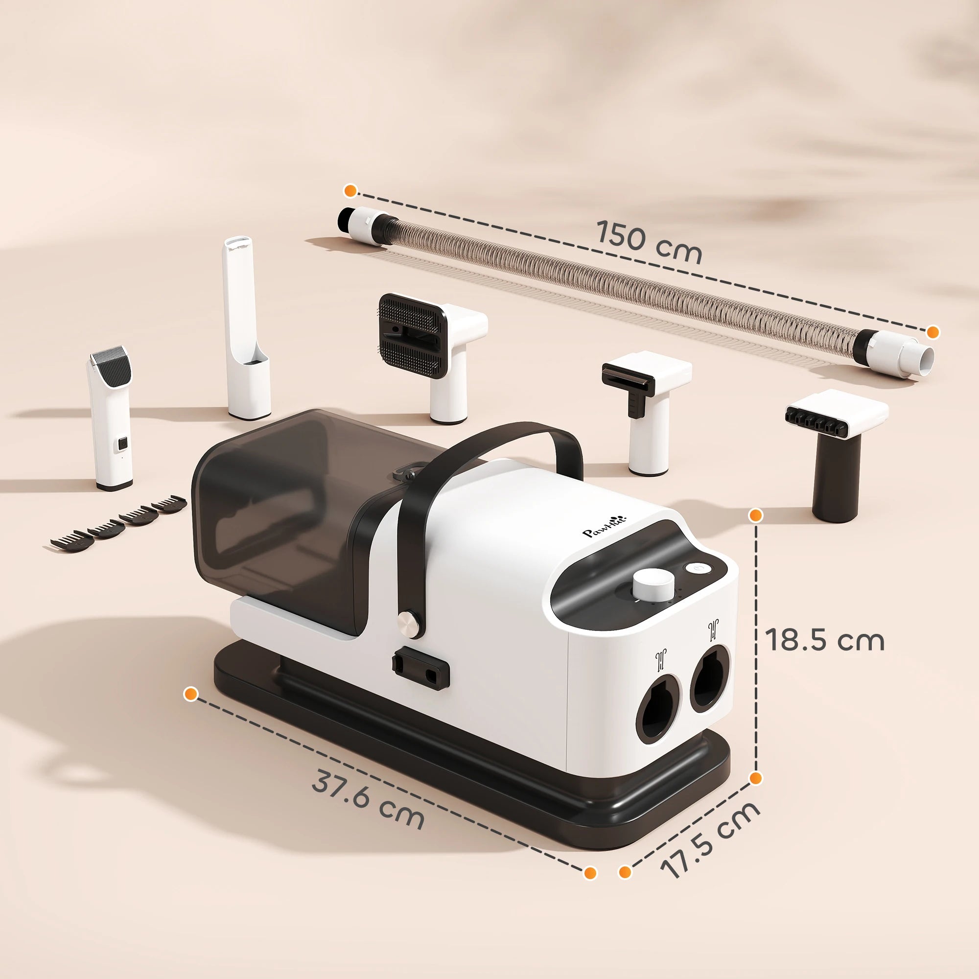 5-in-1 Dog Grooming Vacuum & Dryer Kit – Pet Hair Vacuum with Clipper