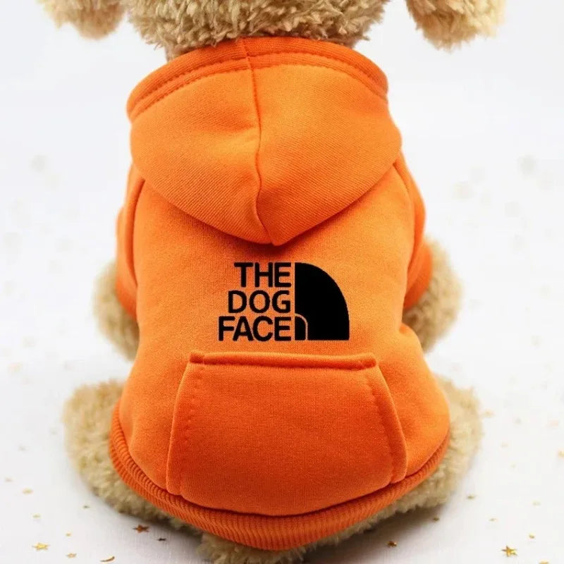 Dog Cat Winter Sweater Denim Style Pet Clothes with Pocket Autumn Winter Outfit