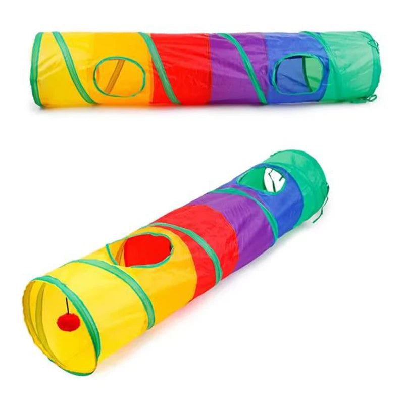 Collapsible Cat Tunnel Toy Interactive Play Tube for Cats and Puppies Indoor Outdoor
