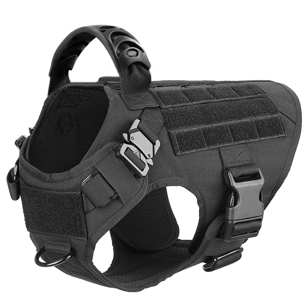 TitanGuard Tactical Dog Harness | Heavy Duty No-Pull Training Vest for Large & Medium Dogs | Bark & Whiskers