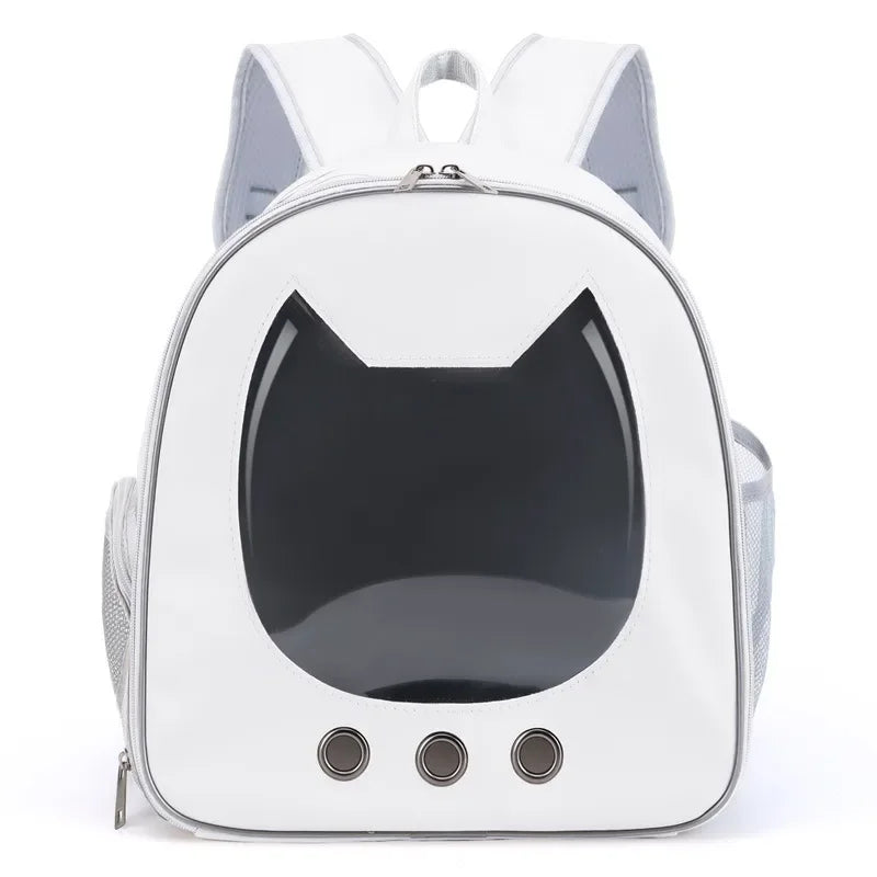 Luxury Pet Backpack | Stylish Transparent Cat & Small Dog Carrier Bag