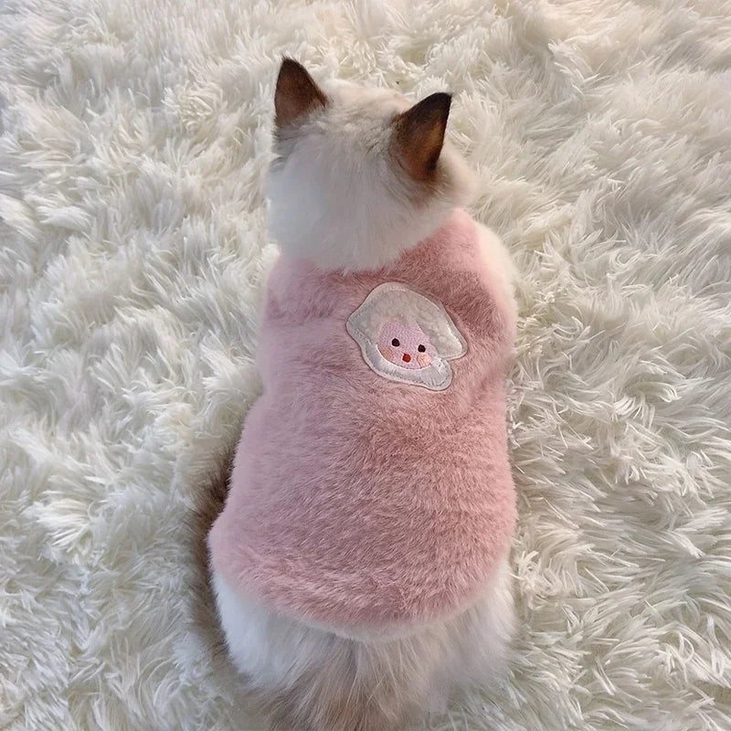 Warm Cat Winter Vest Soft Pet Sweater Comfortable Cold Weather Clothing for Cats