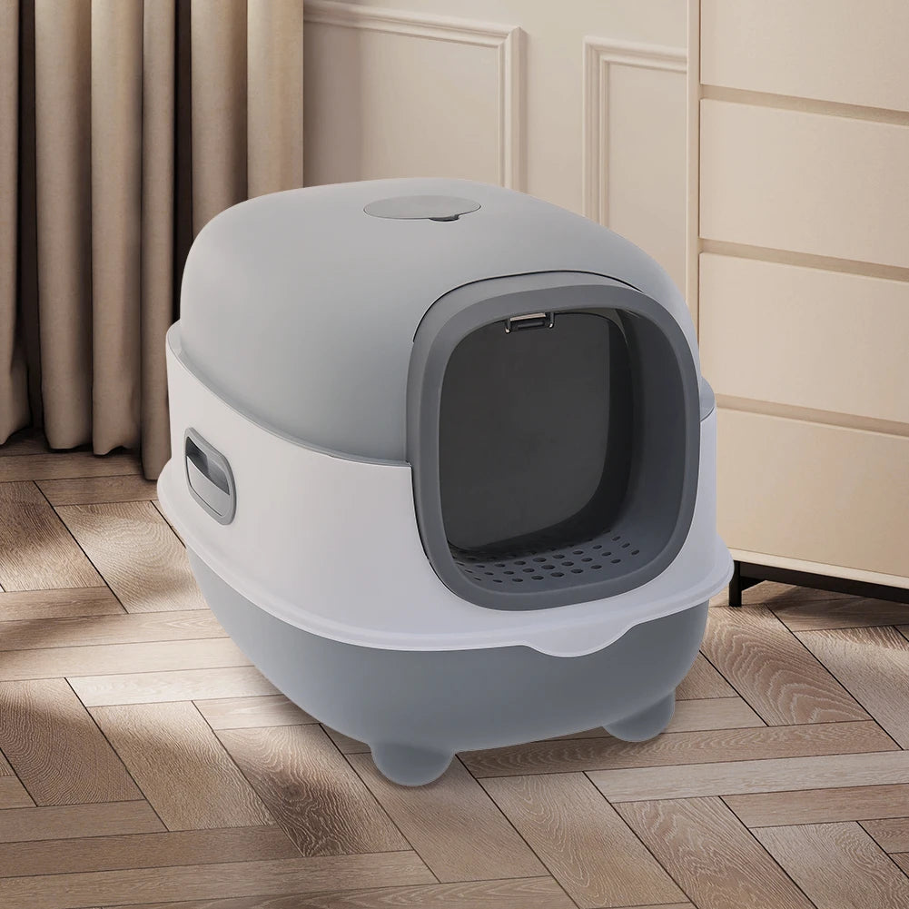 UV Cat Litter Box Enclosed with Deodorising Sterilisation Large Capacity Easy Clean Covered Cat Toilet