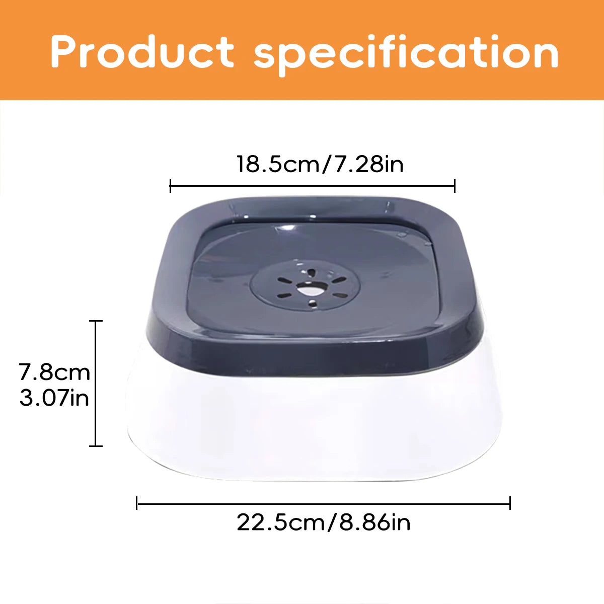 Splash-Proof Dog Water Bowl – Floating Slow Drinking Bowl for Large Dogs