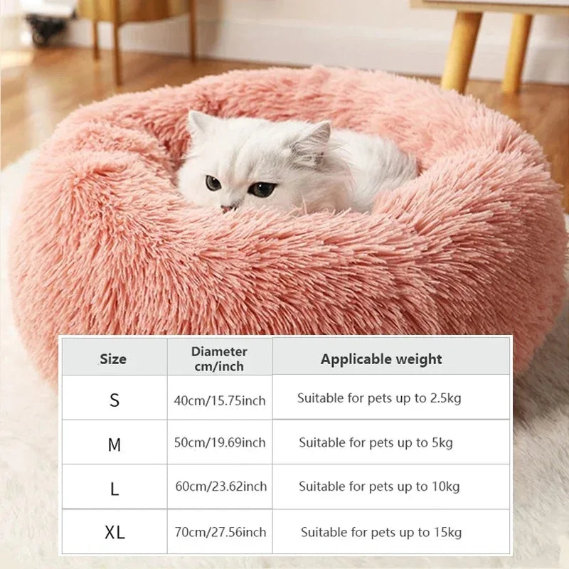 Plush Pet Bed UK | Soft & Warm Round Dog & Cat Bed