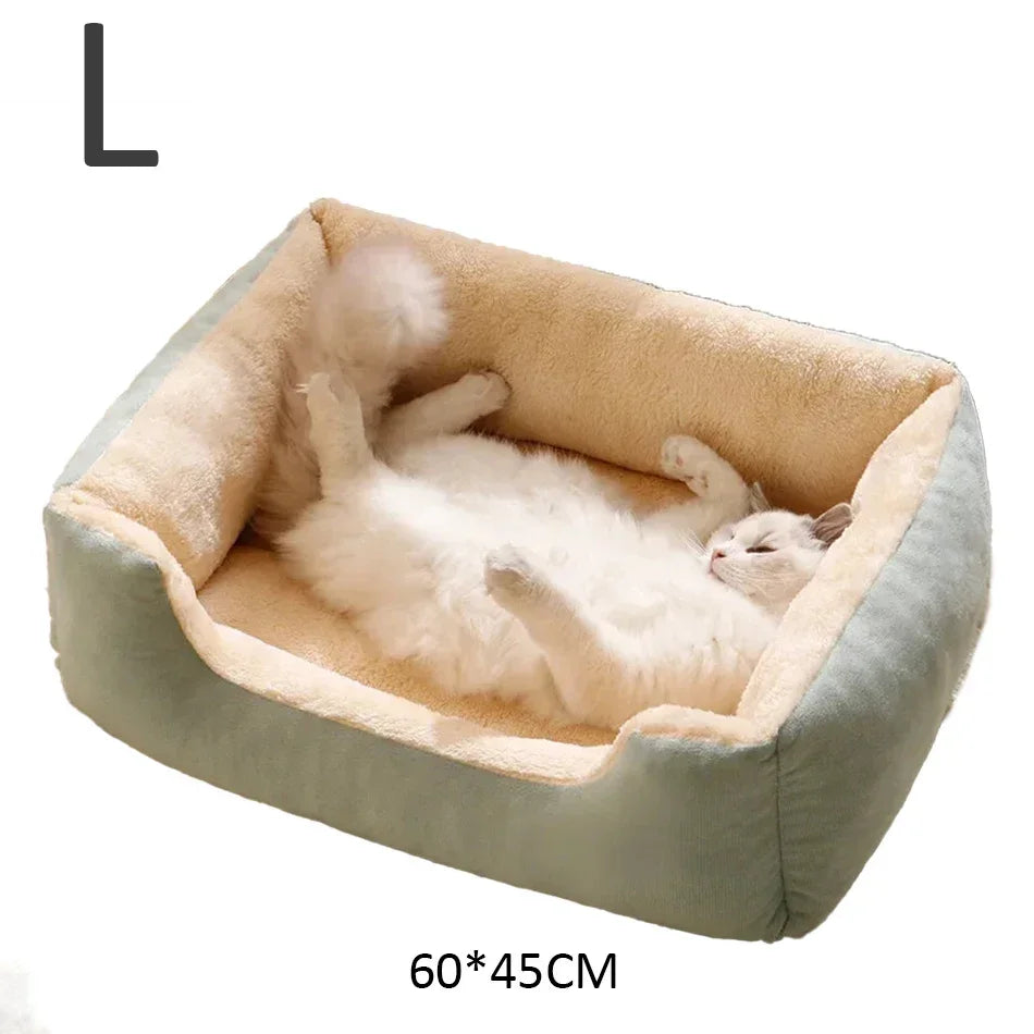 Soft Plush Cat Bed – Breathable Comfortable Pet Sleeping Mat for Cats