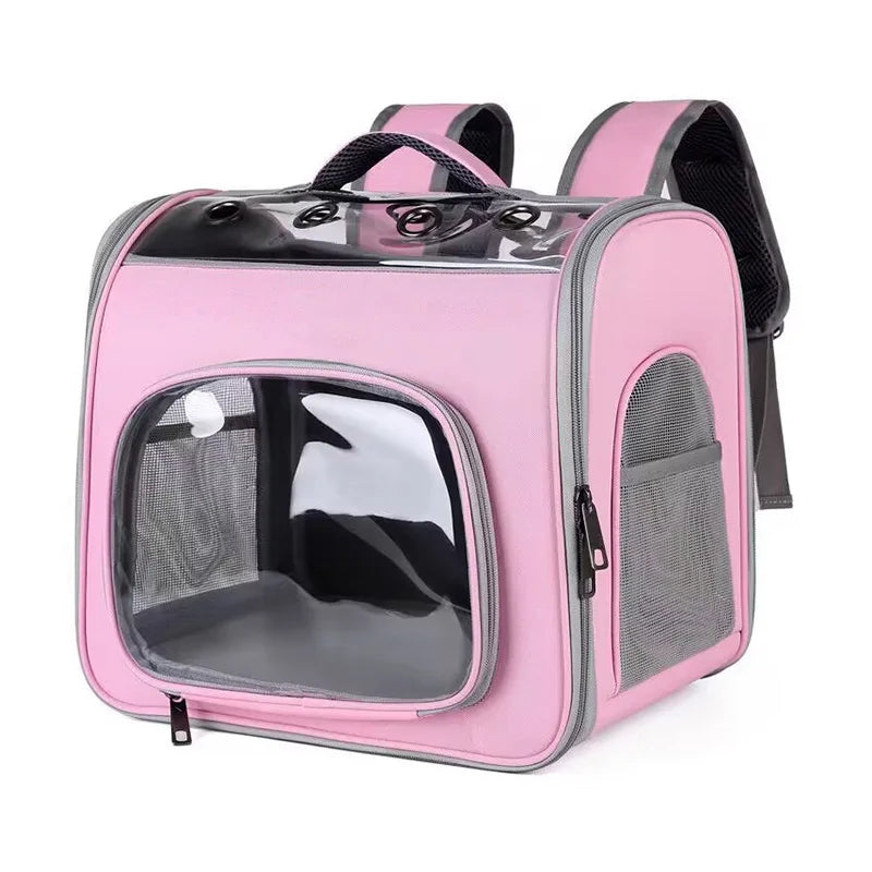 Breathable Foldable Pet Backpack Cat & Small Dog Carrier up to 7.5kg