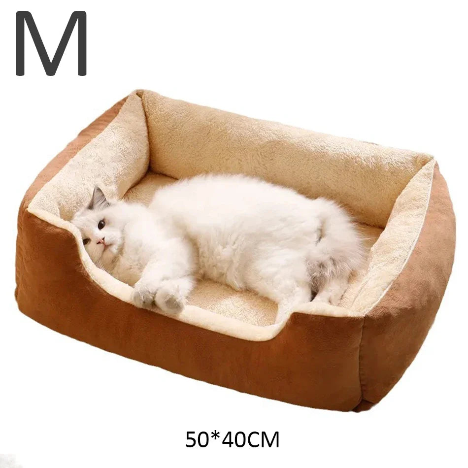 Soft Plush Cat Bed – Breathable Comfortable Pet Sleeping Mat for Cats