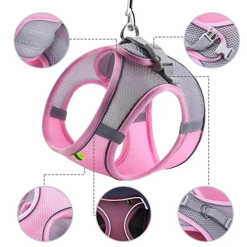 No-Pull Dog & Cat Harness & Lead Set | Adjustable Reflective Vest