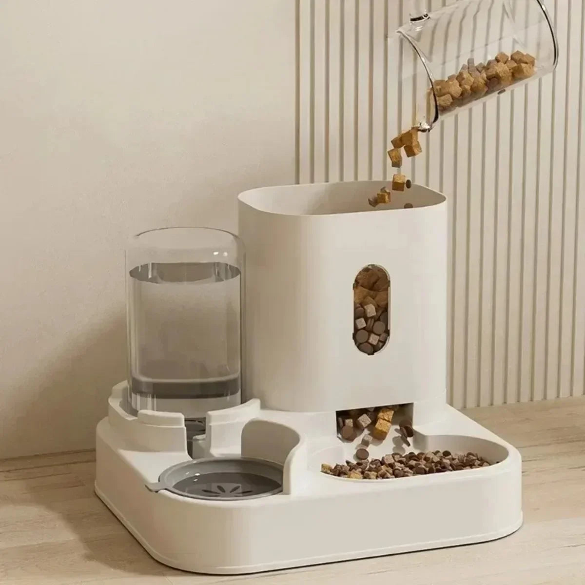 Automatic Pet Feeder with Water Dispenser | Gravity Cat & Dog Food Bow