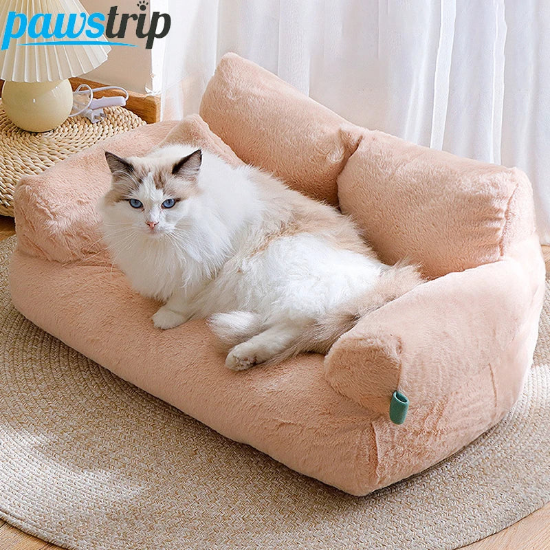 Luxury Plush Pet Sofa Bed for Cats & Dogs | Soft Warm Pet Couch