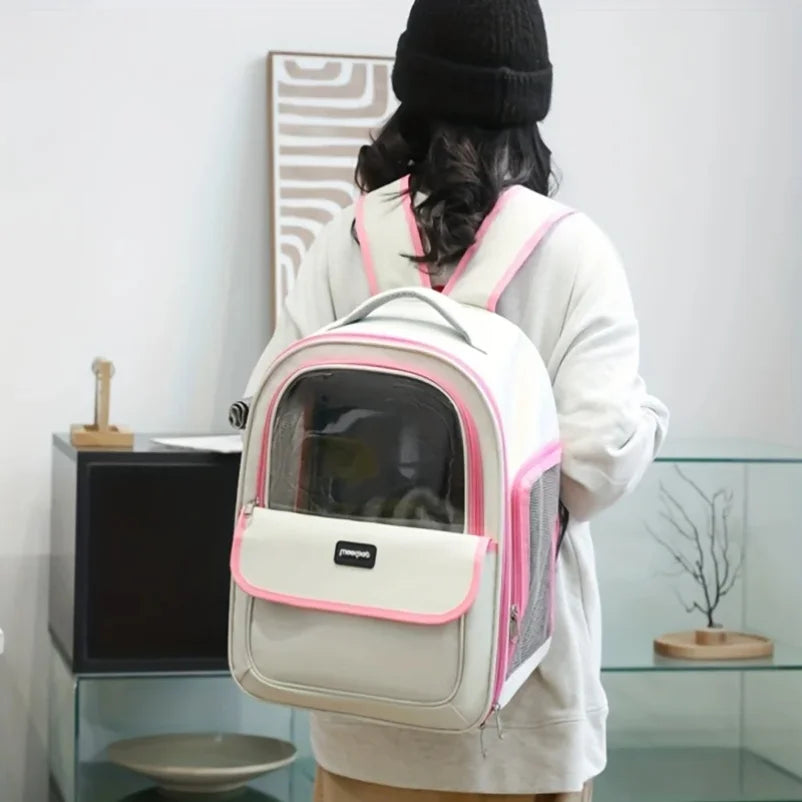 Transparent Pet Backpack | Breathable Cat & Dog Carrier Bubble Backpack