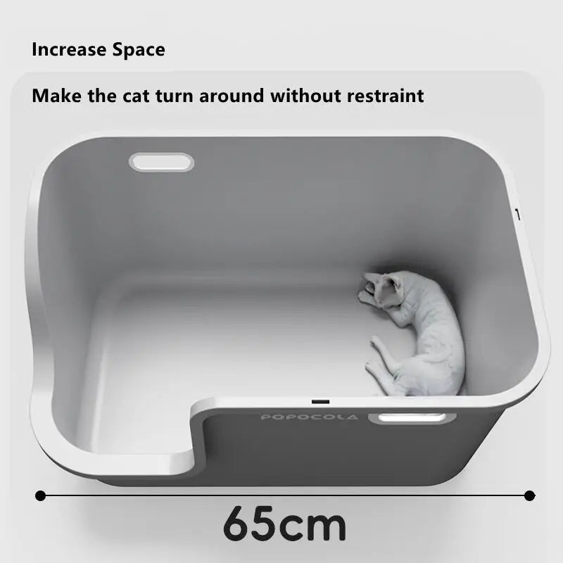 Corridor Enclosed Cat Litter Box Anti Splash Odor Control Walk Through Easy Clean