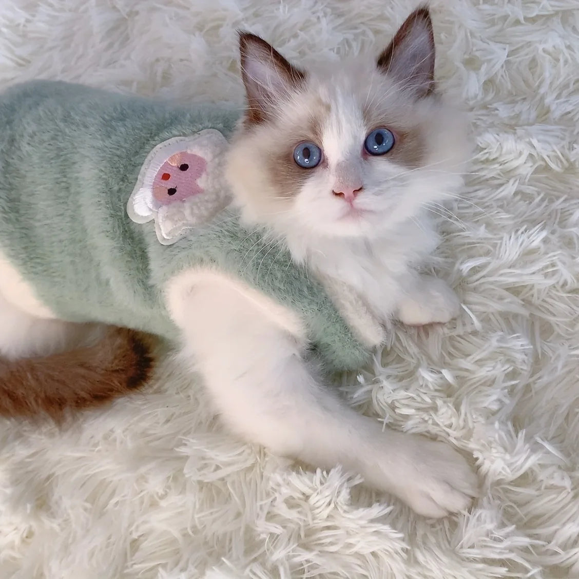 Warm Cat Winter Vest Soft Pet Sweater Comfortable Cold Weather Clothing for Cats