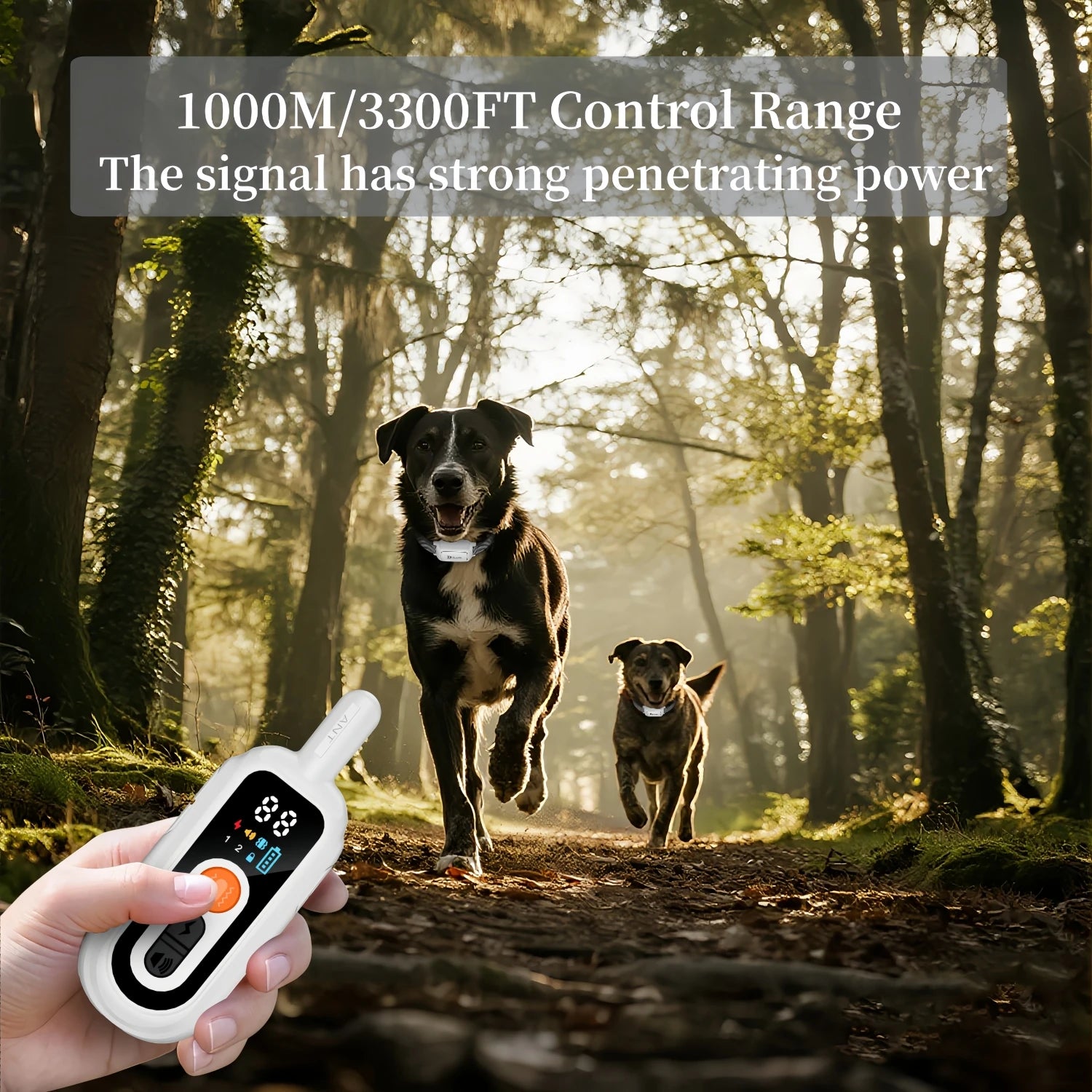 QuietPaws Smart Remote Dog Training Collar | Long Range Anti Bark Collar