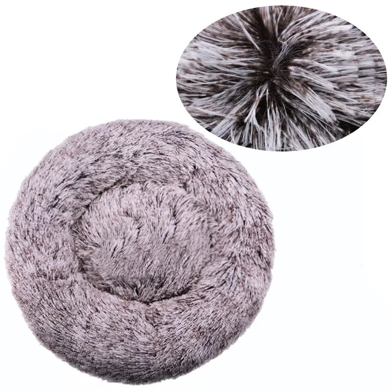 Calming Plush Dog Bed | Ultra Soft Round Washable Pet Bed UK