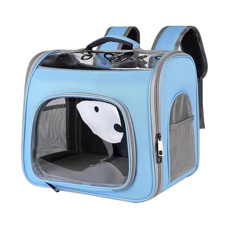 Breathable Foldable Pet Backpack Cat & Small Dog Carrier up to 7.5kg