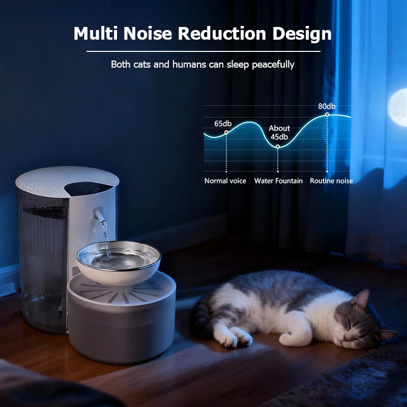 Heated Pet Water Fountain | Smart Stainless Steel Cat & Dog Water Dispenser