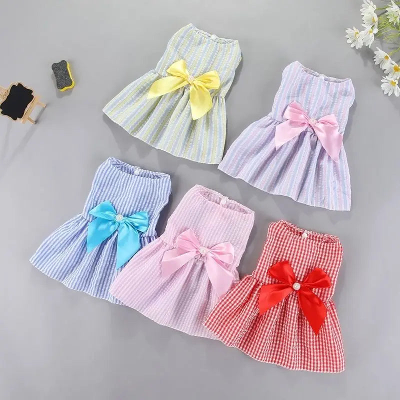 Cute Pet Flower Princess Dress for Small Dogs & Cats – Summer Skirt Outfit