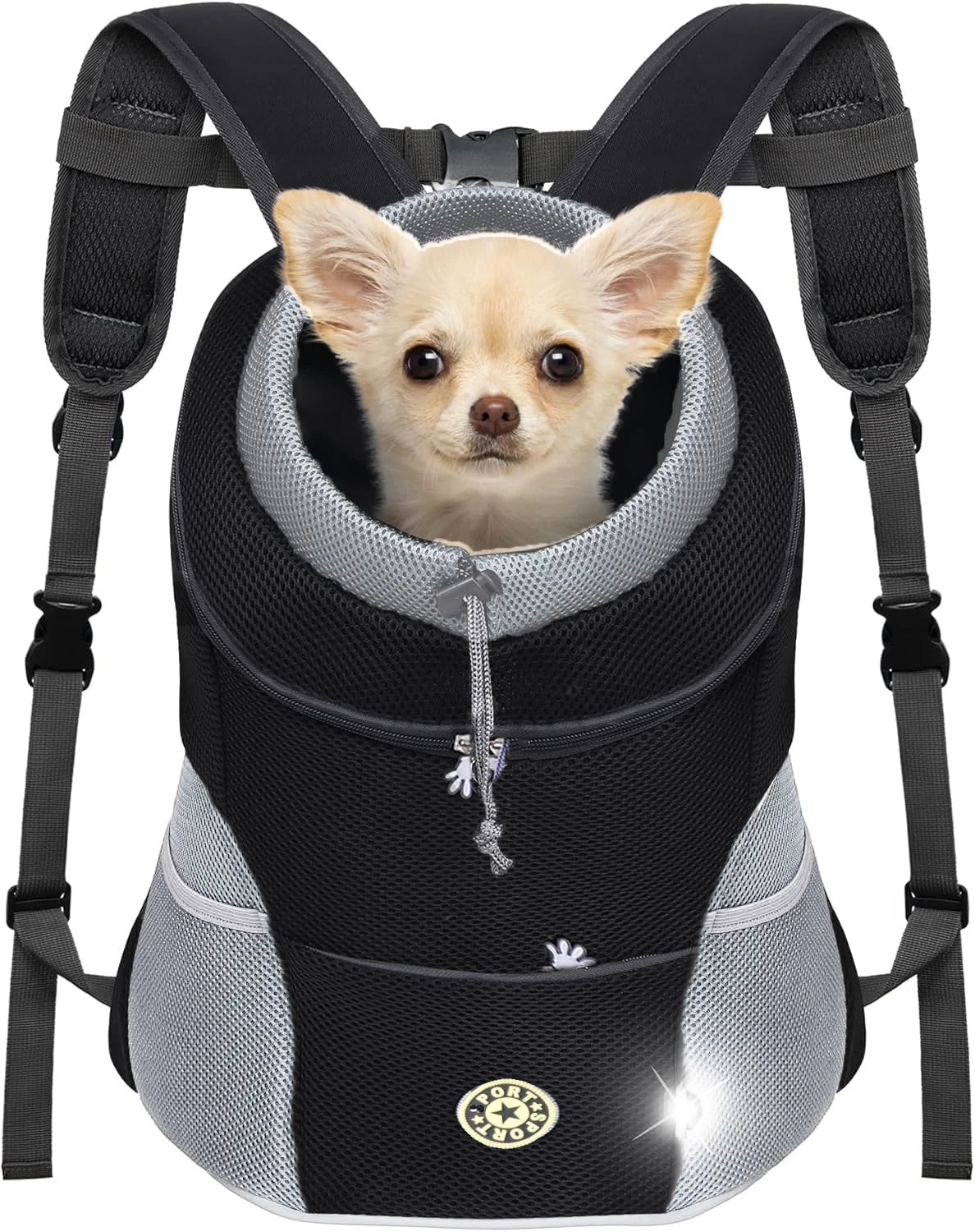 Foldable Pet Backpack,Breathable Carrier for Cats & Small Dogs up to 7.5kg