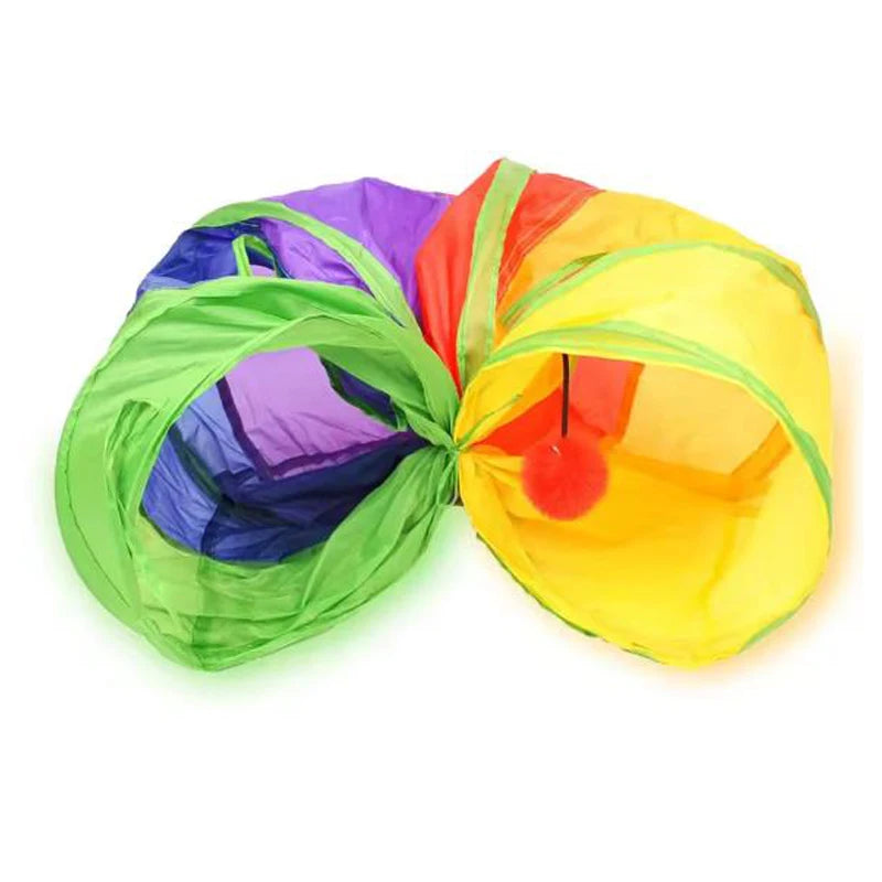 Collapsible Cat Tunnel Toy Interactive Play Tube for Cats and Puppies Indoor Outdoor