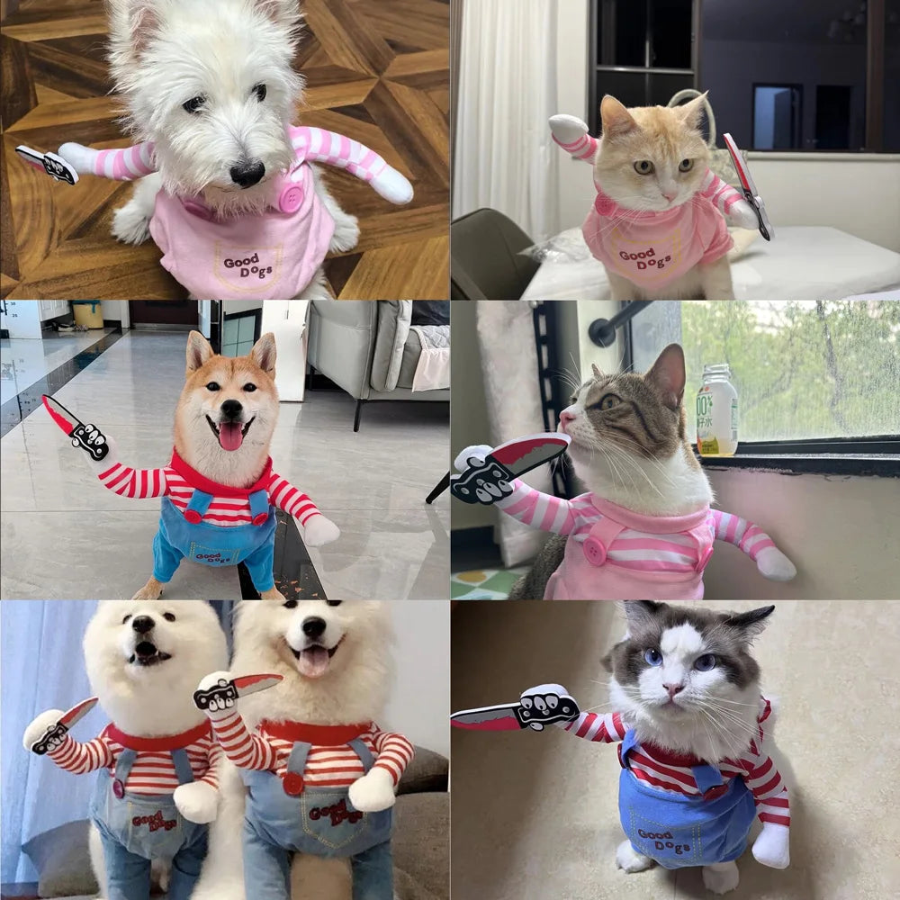 Dog Cosplay Costume for Small, Medium & Large Dogs and Cats – Halloween Party Outfit