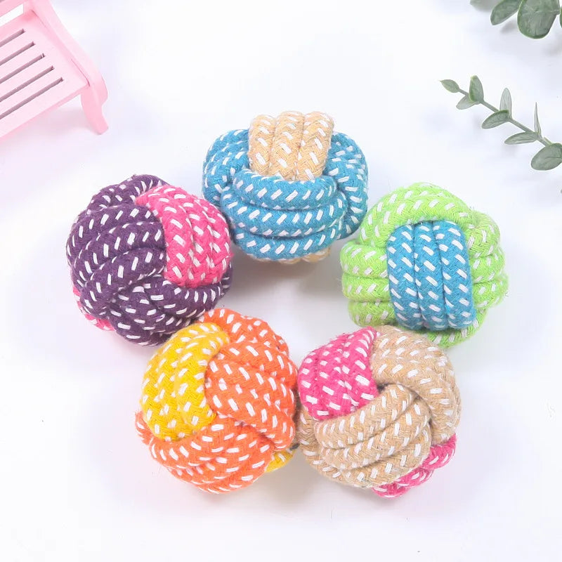 Cotton Rope Dog Chew Toy Interactive Dental Cleaning Toy for Small Medium Large Dogs