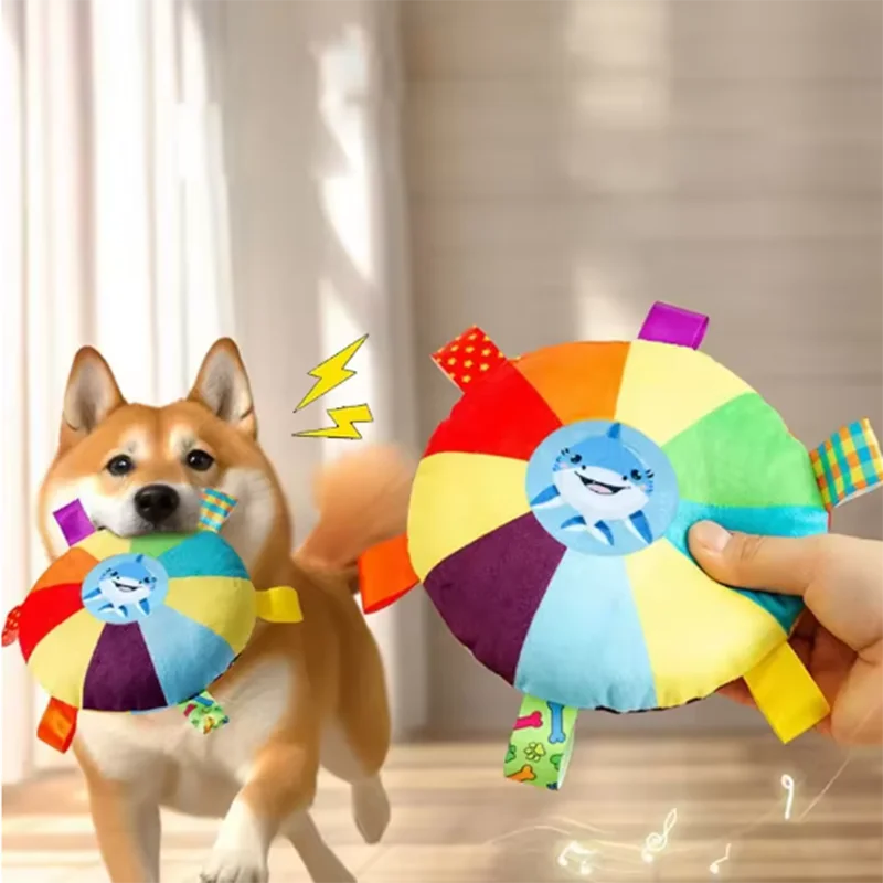 Squeaky Plush Dog Toy Interactive Soft Chew Toy for Puppies Small Dogs Bite Resistant