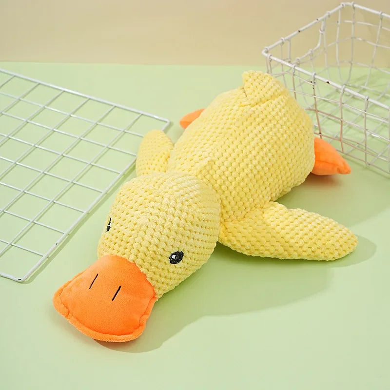 Durable Plush Duck Dog Toy – Bite-Resistant Chew Toy with Sound