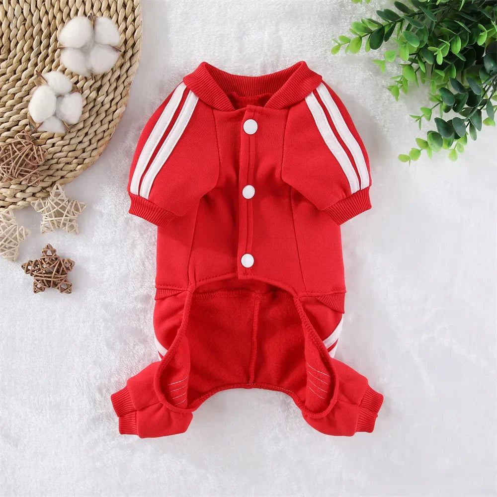 Dog Winter Jumpsuit Warm Fleece Hoodie Outfit for Small Medium Dogs Puppy Clothes