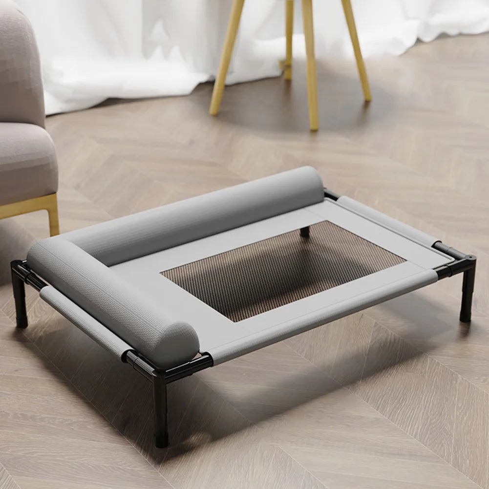 Elevated Cooling Dog Bed for Large Dogs | Breathable Mesh Raised Pet Bed