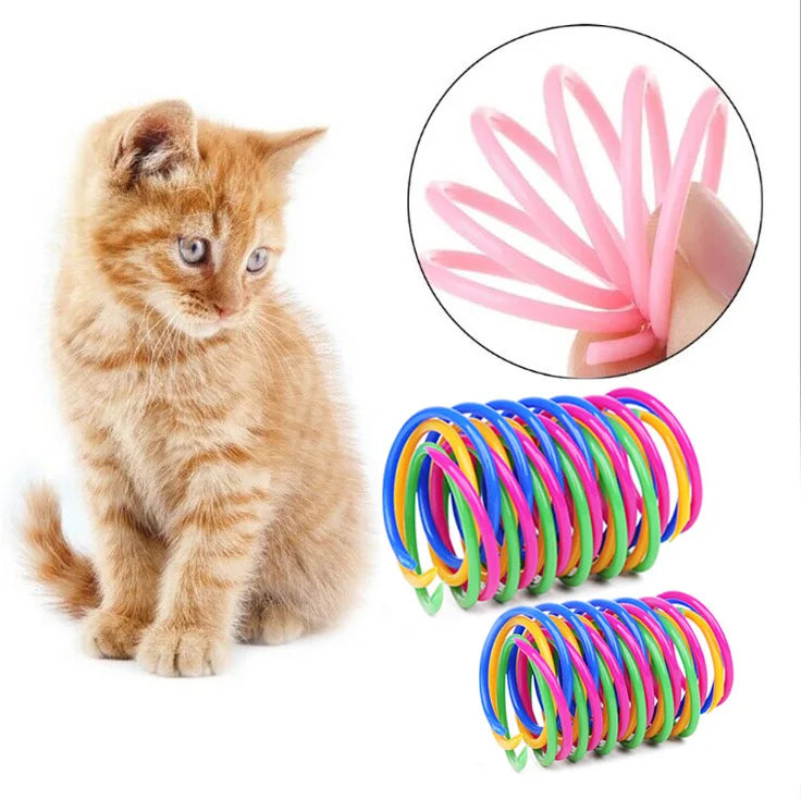 Cat Spring Toy Set | Interactive Bouncy Coil Toys for Cats
