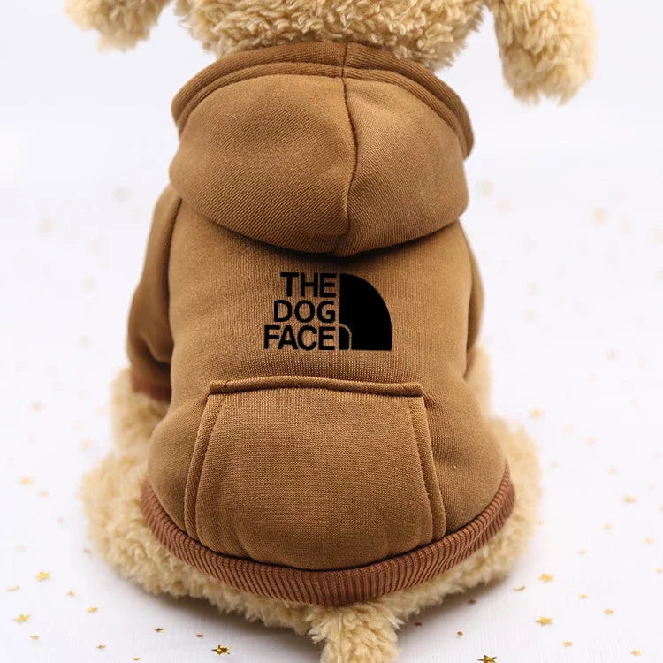 Dog Cat Winter Sweater Denim Style Pet Clothes with Pocket Autumn Winter Outfit