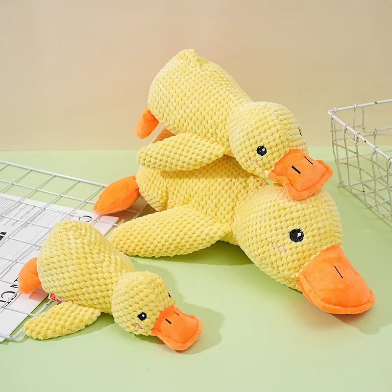 Durable Plush Duck Dog Toy – Bite-Resistant Chew Toy with Sound