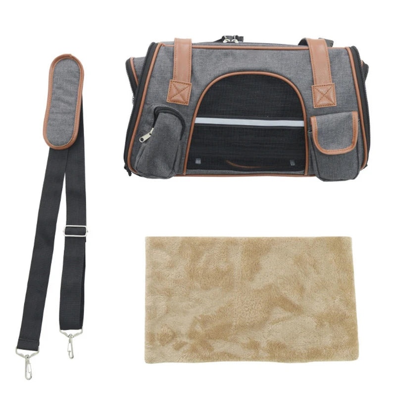 Dog and Cat Carrier Backpack Travel Car Seat Breathable Portable Airline Approved Design