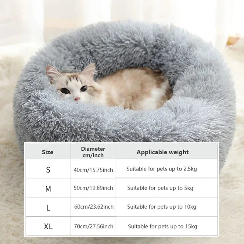 Plush Pet Bed UK | Soft & Warm Round Dog & Cat Bed